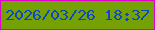 文字の大きさ：3、枠の色：df02ce、背景の色：76a104、文字の色：0849c4 無料ブログパーツのブログ時計