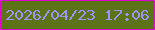 文字の大きさ：2、枠の色：df03d0、背景の色：5c7317、文字の色：9e94fd 無料ブログパーツのブログ時計