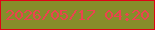 文字の大きさ：5、枠の色：df0416、背景の色：878d2a、文字の色：ec434f 無料ブログパーツのブログ時計