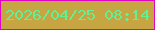 文字の大きさ：3、枠の色：df04c3、背景の色：c8a543、文字の色：63f095 無料ブログパーツのブログ時計