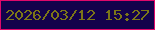 文字の大きさ：5、枠の色：df086a、背景の色：13024b、文字の色：7c7617 無料ブログパーツのブログ時計