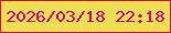 文字の大きさ：5、枠の色：df0a0c、背景の色：edde52、文字の色：d60582 無料ブログパーツのブログ時計