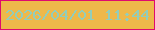 文字の大きさ：4、枠の色：df0a6e、背景の色：eeb84a、文字の色：92cdbb 無料ブログパーツのブログ時計