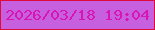 文字の大きさ：3、枠の色：df0c3a、背景の色：c760de、文字の色：d815af 無料ブログパーツのブログ時計