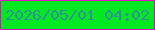 文字の大きさ：1、枠の色：df0dc3、背景の色：00e821、文字の色：319196 無料ブログパーツのブログ時計