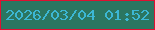 文字の大きさ：3、枠の色：df1031、背景の色：2b7661、文字の色：3cb7d4 無料ブログパーツのブログ時計