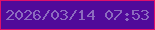 文字の大きさ：2、枠の色：df106a、背景の色：510a9a、文字の色：8c6abf 無料ブログパーツのブログ時計