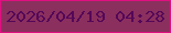 文字の大きさ：3、枠の色：df1080、背景の色：8b305e、文字の色：550859 無料ブログパーツのブログ時計