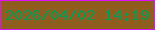 文字の大きさ：5、枠の色：df10fc、背景の色：8f5d1e、文字の色：089c5b 無料ブログパーツのブログ時計