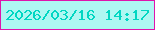 文字の大きさ：2、枠の色：df14ac、背景の色：aef7f2、文字の色：01d6c2 無料ブログパーツのブログ時計