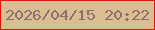 文字の大きさ：5、枠の色：df1607、背景の色：dabd91、文字の色：8b716d 無料ブログパーツのブログ時計