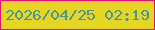 文字の大きさ：2、枠の色：df1671、背景の色：e4d622、文字の色：4c9596 無料ブログパーツのブログ時計