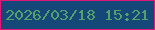 文字の大きさ：3、枠の色：df1877、背景の色：154779、文字の色：53a26b 無料ブログパーツのブログ時計