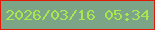 文字の大きさ：1、枠の色：df1a07、背景の色：7ca487、文字の色：a8e750 無料ブログパーツのブログ時計
