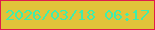 文字の大きさ：4、枠の色：df1b4d、背景の色：e1c33a、文字の色：3eedad 無料ブログパーツのブログ時計