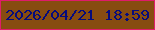 文字の大きさ：1、枠の色：df1c6b、背景の色：874c11、文字の色：050b7d 無料ブログパーツのブログ時計