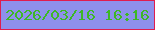 文字の大きさ：4、枠の色：df1d4f、背景の色：8e90ec、文字の色：3db825 無料ブログパーツのブログ時計