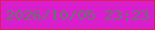 文字の大きさ：3、枠の色：df1d56、背景の色：d91ecd、文字の色：687467 無料ブログパーツのブログ時計