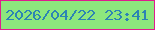 文字の大きさ：2、枠の色：df1d8e、背景の色：8de77d、文字の色：2c84b3 無料ブログパーツのブログ時計