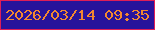 文字の大きさ：3、枠の色：df1e57、背景の色：28139b、文字の色：f38830 無料ブログパーツのブログ時計