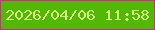 文字の大きさ：3、枠の色：df1ea5、背景の色：51b903、文字の色：d8ef83 無料ブログパーツのブログ時計
