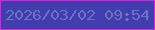 文字の大きさ：4、枠の色：df1fda、背景の色：413daf、文字の色：6c73c3 無料ブログパーツのブログ時計