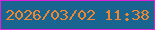 文字の大きさ：1、枠の色：df20db、背景の色：1a6590、文字の色：ef8631 無料ブログパーツのブログ時計