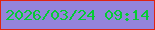 文字の大きさ：5、枠の色：df2411、背景の色：9484db、文字の色：05cb35 無料ブログパーツのブログ時計