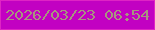 文字の大きさ：3、枠の色：df24c4、背景の色：c201c2、文字の色：a7957e 無料ブログパーツのブログ時計