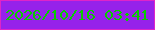 文字の大きさ：4、枠の色：df24c8、背景の色：9622ea、文字の色：09cc00 無料ブログパーツのブログ時計