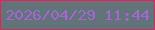 文字の大きさ：1、枠の色：df255c、背景の色：617578、文字の色：a664d3 無料ブログパーツのブログ時計