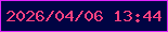 文字の大きさ：2、枠の色：df25fe、背景の色：000443、文字の色：ff4180 無料ブログパーツのブログ時計