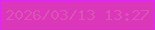 文字の大きさ：3、枠の色：df26f4、背景の色：da37b9、文字の色：dd52b8 無料ブログパーツのブログ時計