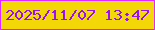 文字の大きさ：2、枠の色：df28fc、背景の色：f3d707、文字の色：9510fd 無料ブログパーツのブログ時計