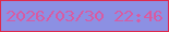 文字の大きさ：2、枠の色：df294c、背景の色：8c90e3、文字の色：d85ba2 無料ブログパーツのブログ時計