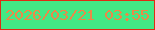 文字の大きさ：2、枠の色：df2c13、背景の色：42e985、文字の色：ec8848 無料ブログパーツのブログ時計