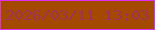 文字の大きさ：3、枠の色：df2ef2、背景の色：a44a00、文字の色：a13158 無料ブログパーツのブログ時計
