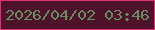 文字の大きさ：4、枠の色：df2f75、背景の色：4f122b、文字の色：668d5d 無料ブログパーツのブログ時計