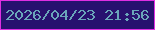 文字の大きさ：1、枠の色：df2fe3、背景の色：28116f、文字の色：6aa6ba 無料ブログパーツのブログ時計