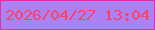 文字の大きさ：2、枠の色：df309f、背景の色：ac81f1、文字の色：fd4063 無料ブログパーツのブログ時計