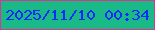 文字の大きさ：2、枠の色：df3391、背景の色：19ba88、文字の色：0e2af8 無料ブログパーツのブログ時計