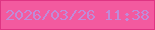 文字の大きさ：5、枠の色：df3483、背景の色：f35a9f、文字の色：bf8bd8 無料ブログパーツのブログ時計