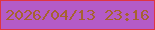 文字の大きさ：1、枠の色：df3541、背景の色：b45bc7、文字の色：a6622f 無料ブログパーツのブログ時計
