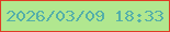 文字の大きさ：1、枠の色：df3b25、背景の色：b1e78f、文字の色：54afa9 無料ブログパーツのブログ時計