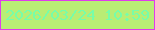 文字の大きさ：4、枠の色：df3beb、背景の色：b9ed75、文字の色：77fda9 無料ブログパーツのブログ時計