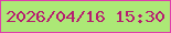 文字の大きさ：5、枠の色：df3dac、背景の色：ace876、文字の色：b61e70 無料ブログパーツのブログ時計