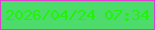 文字の大きさ：4、枠の色：df3ece、背景の色：4ddc6b、文字の色：20f308 無料ブログパーツのブログ時計