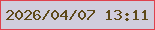 文字の大きさ：2、枠の色：df414d、背景の色：d0cddc、文字の色：5e4919 無料ブログパーツのブログ時計