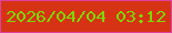文字の大きさ：2、枠の色：df419f、背景の色：d63315、文字の色：7ed702 無料ブログパーツのブログ時計