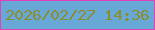 文字の大きさ：3、枠の色：df42b7、背景の色：68a8d7、文字の色：8c8d2c 無料ブログパーツのブログ時計